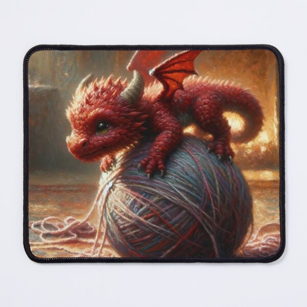 Item preview, Copy of Cute Baby Dragon Playing with a Ball of Yarn designed and sold by PinoyDnDShirts.