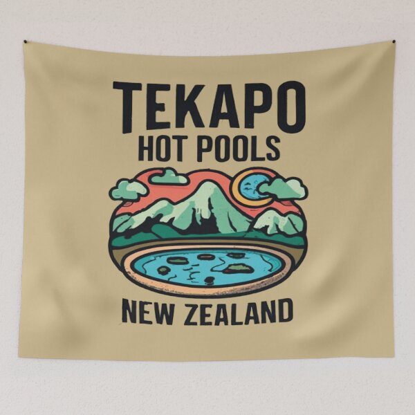 Item preview, Tekapo Hot Springs, Hot Pools New Zaland Travel, Vintage designed and sold by UrbanGraphixs.