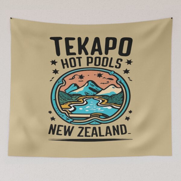 Item preview, Tekapo Hot Springs, Hot Pools New Zaland Travel, Vintage designed and sold by UrbanGraphixs.