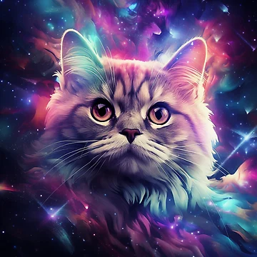 Artwork thumbnail, Galacticat pretty eyes pattern by SmileshareShop