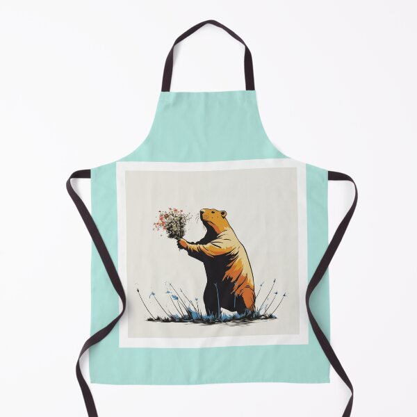 Item preview, Capybara with flowers in Banksy Style designed and sold by andrii-ravskyi.