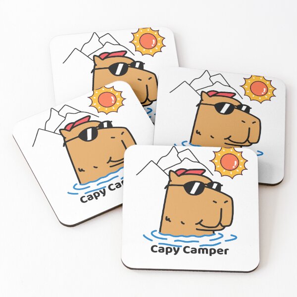 Aperçu de l'œuvre Camping-car Capybara créée et vendue par Whackadoodletee.