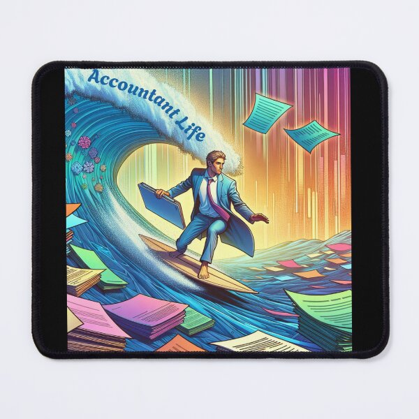 Item preview, Accountant Life, Paperwork Surfing designed and sold by AnalajiaDesigns.