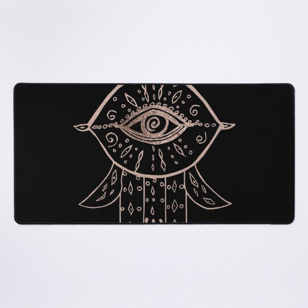 Item preview, Hamsa Hand Rose Gold on Black #1 (Photo of Foil Only - Not Reflective) designed and sold by Anita's & Bella's Art.