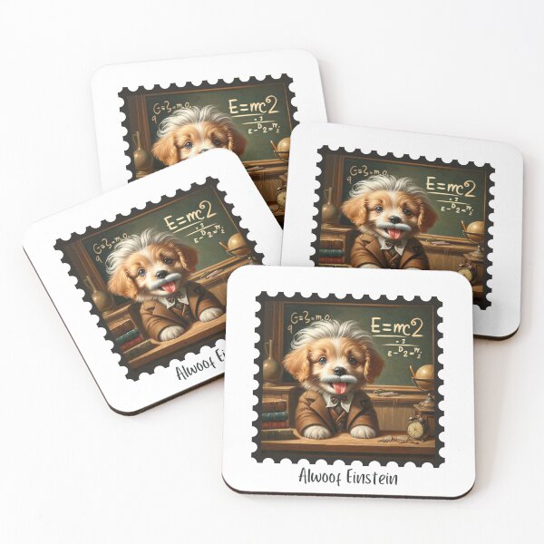 Item preview, Alwoof Einstein designed and sold by Labcoat Legends.