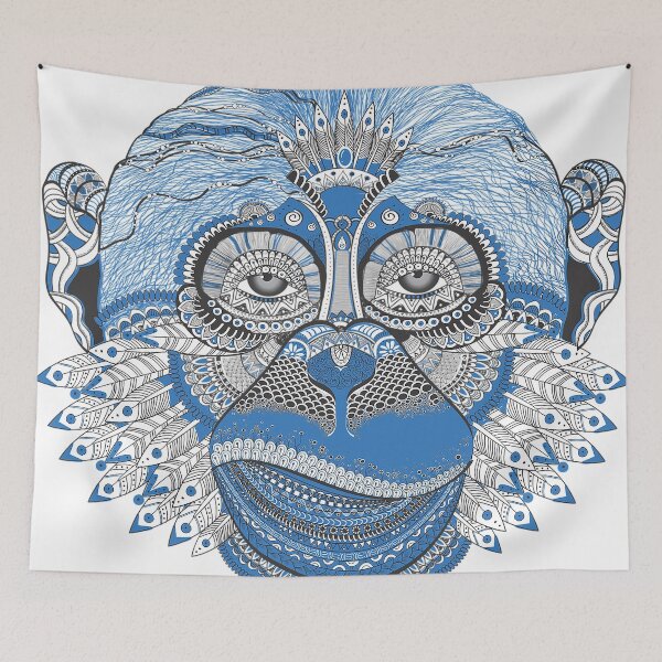 Item preview, Psychedelic lines of monkey designed and sold by KAY Artists.