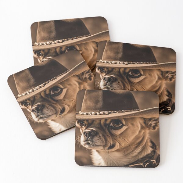 Item preview, Little Hombre A Chihuahua with Cowboy Hat and Mean Look designed and sold by Stephanie Laird.