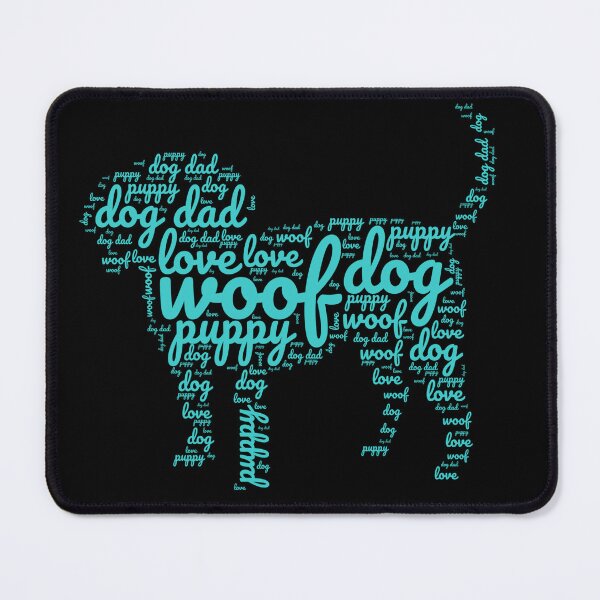 Item preview, Words Dog Dad Teal designed and sold by SoulPaws.