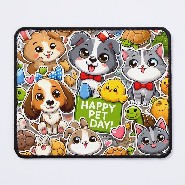 Item preview, Pawsome Joy: National Pet Day Extravaganza designed and sold by AI-Only Creations.