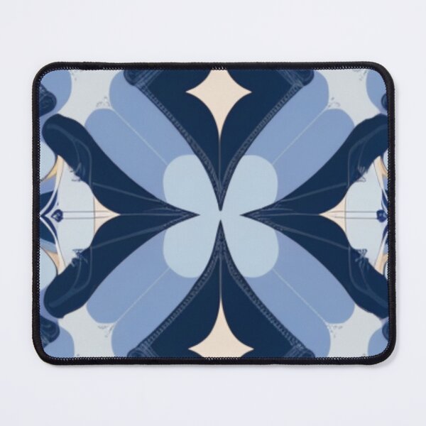 Item preview,  Elegant Seamless Futuristic Blue And White Pattern Design designed and sold by mymagicstoreus.