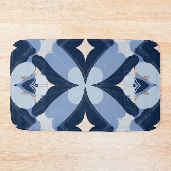 Item preview,  Elegant Seamless Futuristic Blue And White Pattern Design designed and sold by mymagicstoreus.