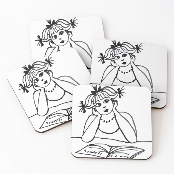 Aperçu de l'œuvre Fille lisant un livre créée et vendue par annasofia.
