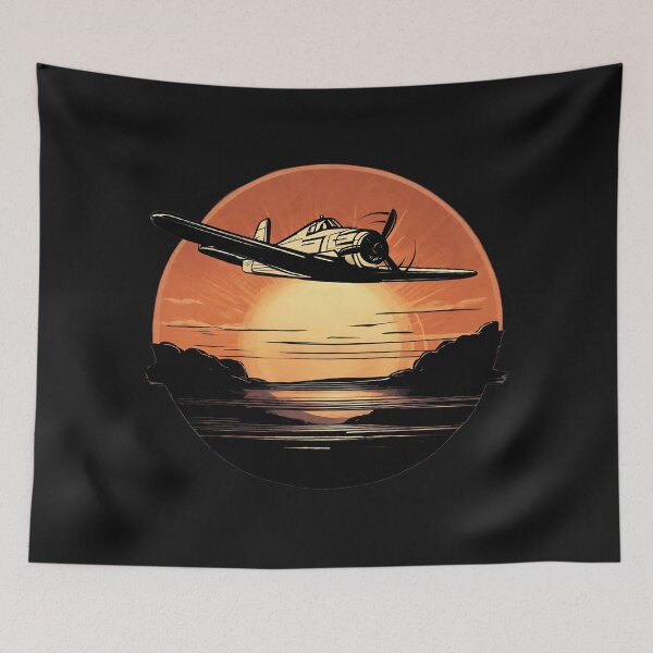 Item preview, Old Fighter at the Setting Sun Air Combat designed and sold by Aquillashop.
