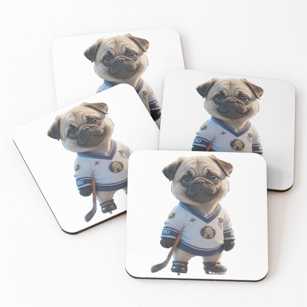 Item preview, Ice hockey player Pug Dog designed and sold by GiwuArt777.