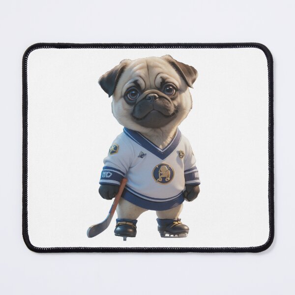 Item preview, Ice hockey player Pug Dog designed and sold by GiwuArt777.