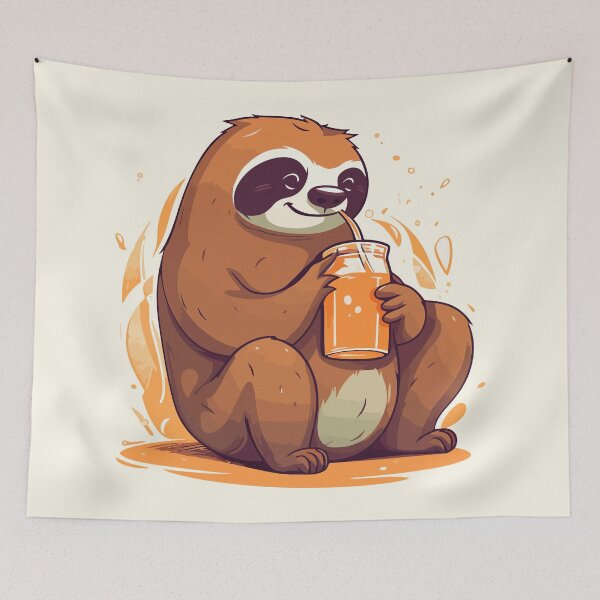 Item preview, Cute Sloth Drinking Soda designed and sold by Amir Faysal.