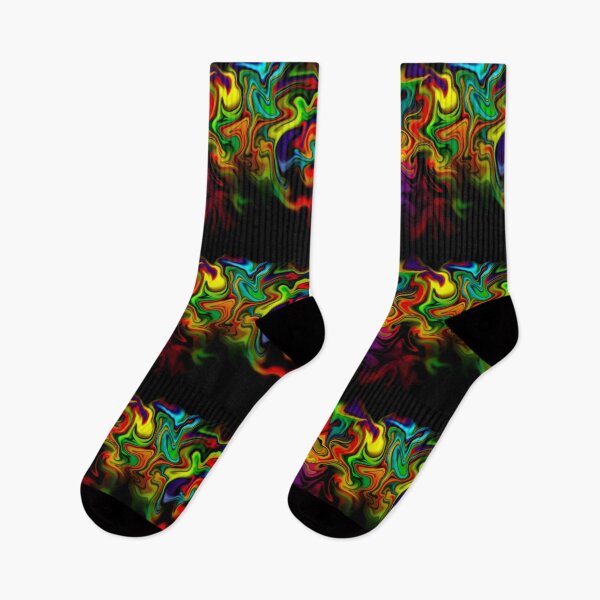 Item preview, Acid Trip, digital fluid pour, abstract dark rainbow designed and sold by MayGreenAbgrall.