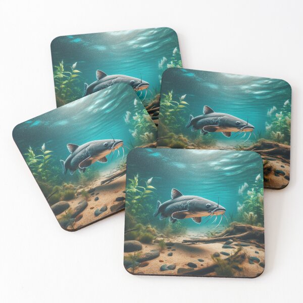 Item preview, Aquatic Harmony - Catfish Glide in the Underwater Ballet designed and sold by ProgressMagnet.