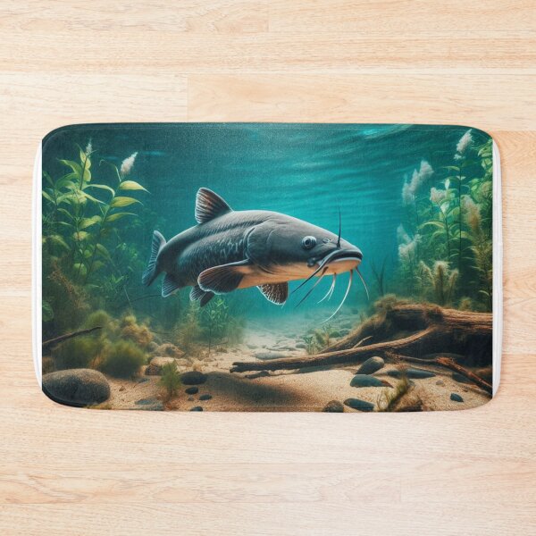 Item preview, Aquatic Harmony - Catfish Glide in the Underwater Ballet designed and sold by ProgressMagnet.