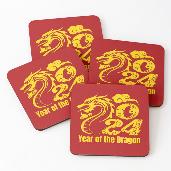 Item preview, Gold 2024 Chinese New Year of the Dragon for Lunar New Year designed and sold by SEVENPRINTS.