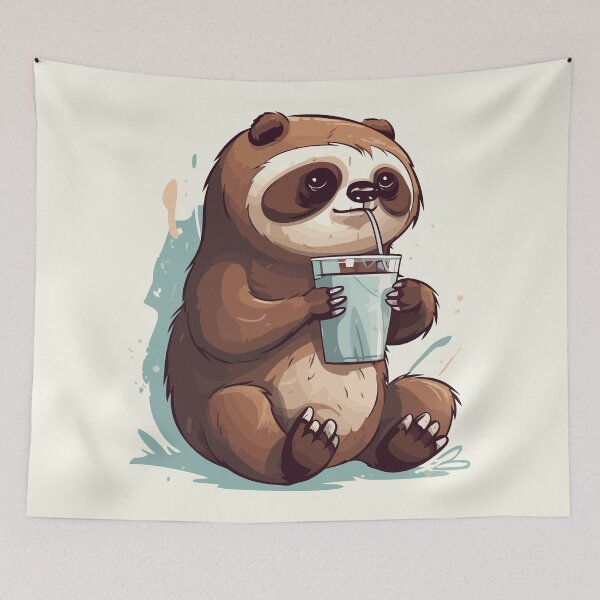 Item preview, Cute Sloth Drinking Soda designed and sold by Amir Faysal.