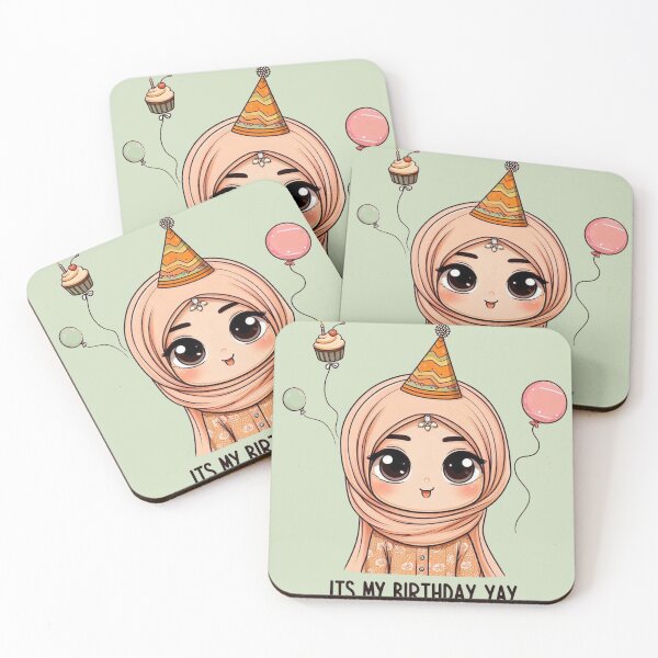 Item preview, It's my birthday - Muslim girl designed and sold by Vkinsify.