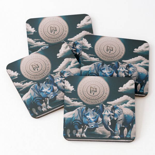 Item preview, Blue rhino and elephant  designed and sold by Sasheemi.