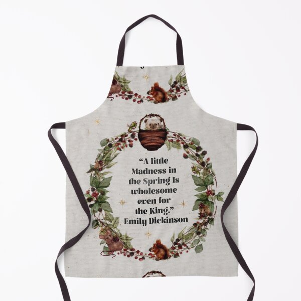 Item preview, Cottagecore decor Emily Dickinson Spring and King Quote with woodland creatures and pug designed and sold by Monica Laipple.