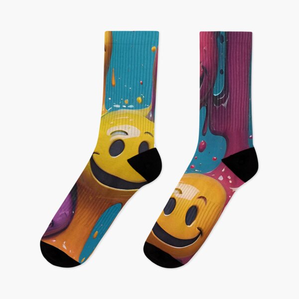Aperçu de l'œuvre Funny Smiley Face Pattern créée et vendue par TheArtOfPat.