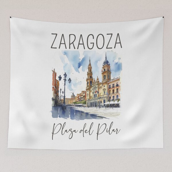 Item preview, Watercolor Design of Zaragoza - Spain designed and sold by Sketch-Shack.