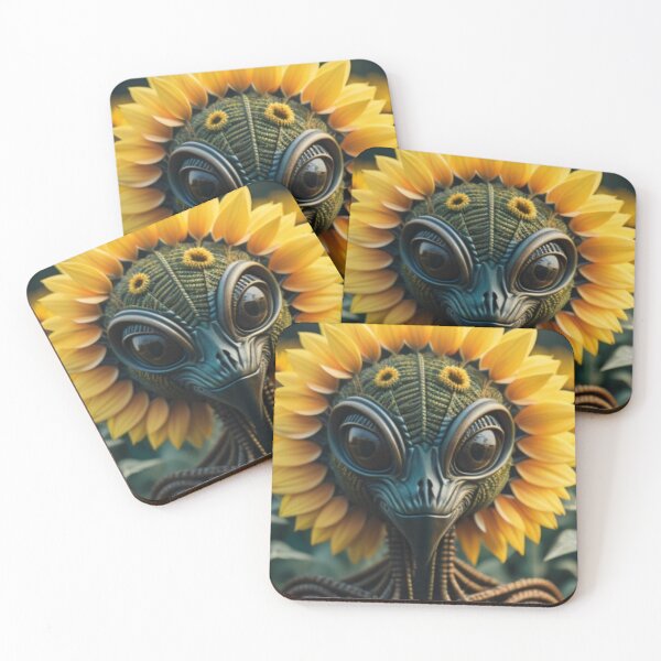 Item preview, Alien in a field of sunflowers designed and sold by artdemarta.