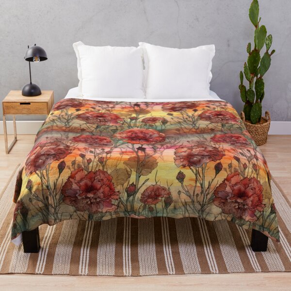 Item preview, Vintage collorfull whatercolor carnation pattern designed and sold by Vindbult.