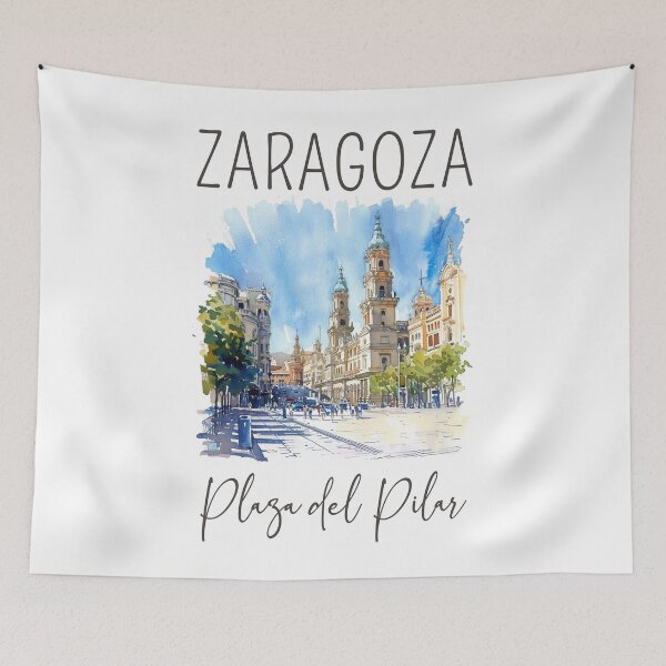 Item preview, Watercolor Design of Zaragoza - Spain designed and sold by Sketch-Shack.