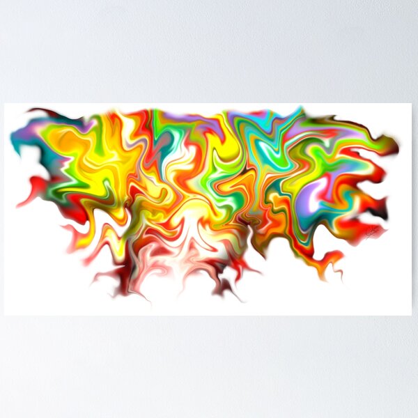 Item preview, Acid Trip, digital fluid pour, abstract pastel rainbow designed and sold by MayGreenAbgrall.