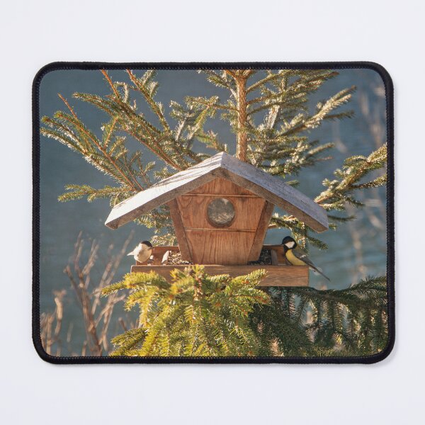 Item preview, Marsh Tit and Great Tit at the Birdhouse designed and sold by CheekyChameleon.