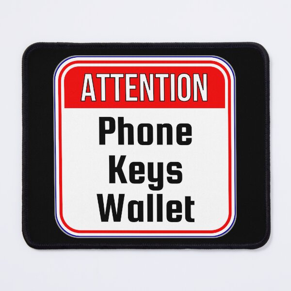 Item preview, ATTENTION:  Phone Keys Wallet - funny warning signs designed and sold by DesignsFromTW-S.