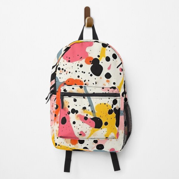 Item preview, Abstract Splatter | Black Pink Orange Yellow designed and sold by JackrabbitPub.