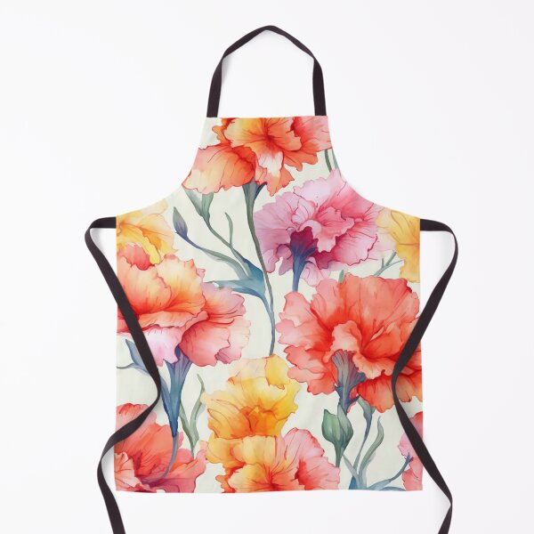 Item preview, Vintage colorful whatercolor carnation pattern designed and sold by Vindbult.