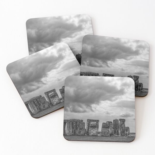 Item preview, Cloudy Turmoil Above Stone Henge - BW designed and sold by Brian Shaw.