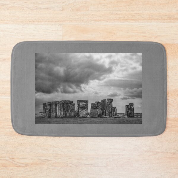 Item preview, Cloudy Turmoil Above Stone Henge - BW designed and sold by Brian Shaw.
