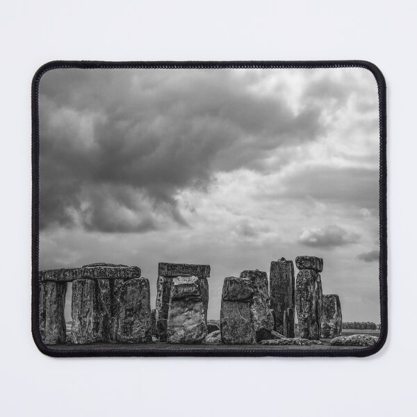 Item preview, Cloudy Turmoil Above Stone Henge - BW designed and sold by Brian Shaw.