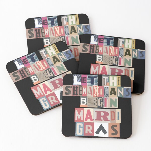Artikelvorschau, Let The Shenanigans Begin Mardi Gras – Typografie entworfen und verkauft von luuuMerch.