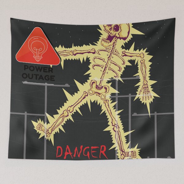 Item preview, HAZARD ! electricity kills designed and sold by ArtUnssDesigns.