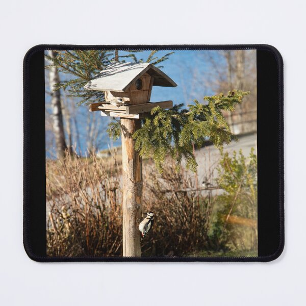 Item preview, Marsh Tit and Great Spotted Woodpecker at the Birdhouse designed and sold by CheekyChameleon.