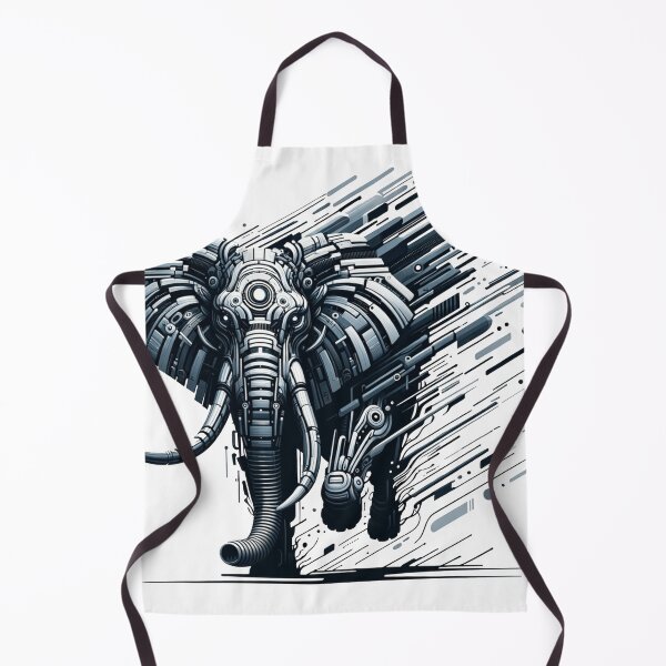 Item preview, Futuristic cyber elephant made of mechanical elements in dynamic speed representation designed and sold by NexusSales.