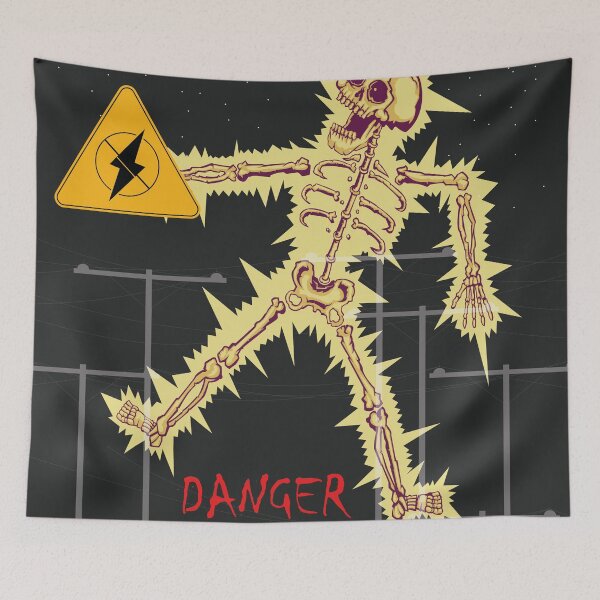 Item preview, HAZARD ! electricity kills designed and sold by ArtUnssDesigns.