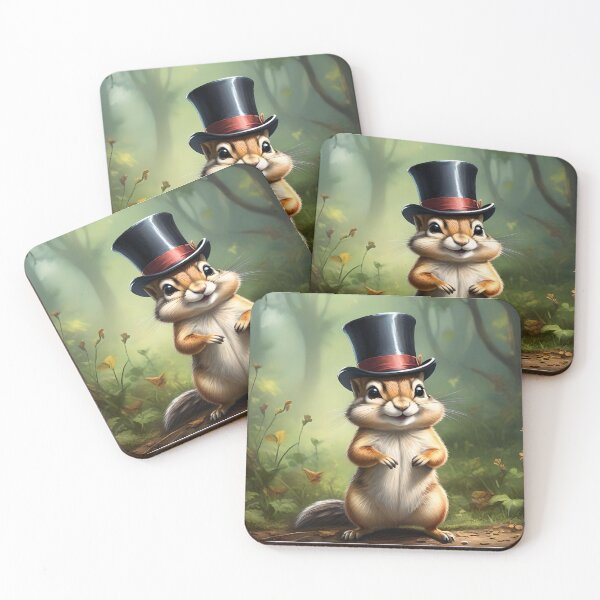 Item preview, Chipmunk wearing a top hat designed and sold by BlacCollection.