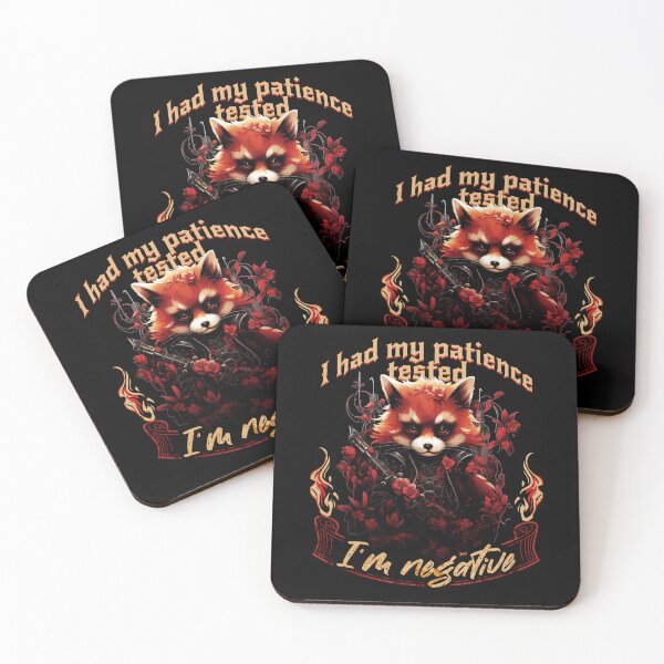 Item preview, I HAD MY PATIENCE TESTED I'M NEGATIVE - GRUMPY RED PANDA designed and sold by justyna-s28.