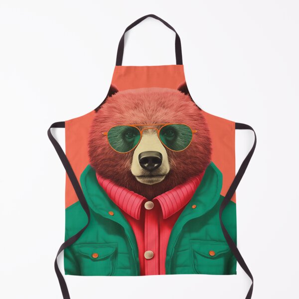 Item preview, Bear Fashionista Wearing Green Jacket designed and sold by EnchantArtCo.