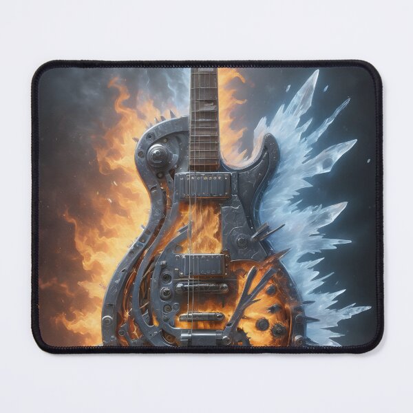 Item preview, Steampunk Electric Guitar, Fire and Ice designed and sold by Geek-Girl-Art.